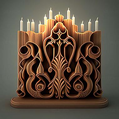 3D model Menorah (STL)